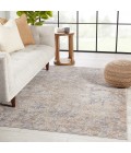 Jaipur Living Mariam Floral Beige/ Gray Area Rug (6'7"X9'6")