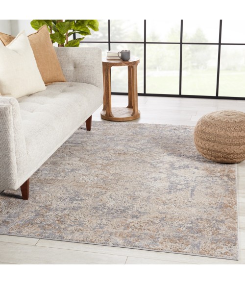 Jaipur Living Mariam Floral Beige/ Gray Area Rug (6'7"X9'6")