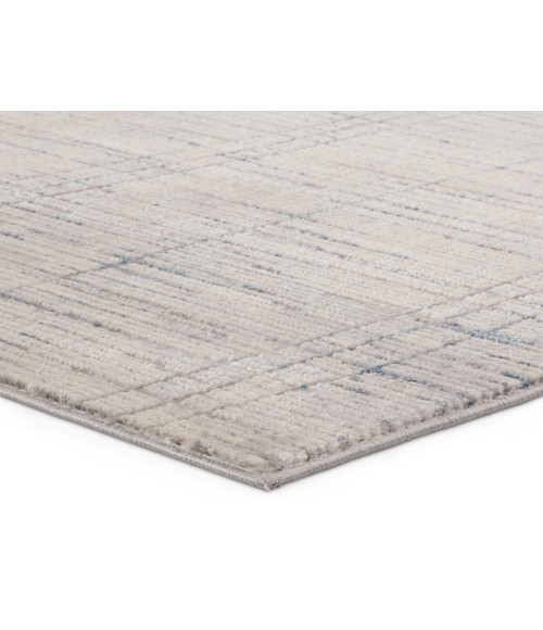 SUD07 Paolini Rug Jaipur Living Paolini Striped Cream/ Blue Runner Rug 2'6"X10'