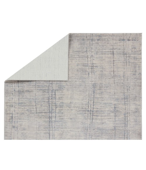 SUD07 Paolini Rug Jaipur Living Paolini Striped Cream/ Blue Runner Rug 2'6"X10'