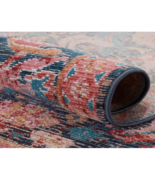 Swoon Area Rug Vibe by Jaipur Living Maven Indoor/ Outdoor Oriental Pink/ Blue Area Rug (8'X10')
