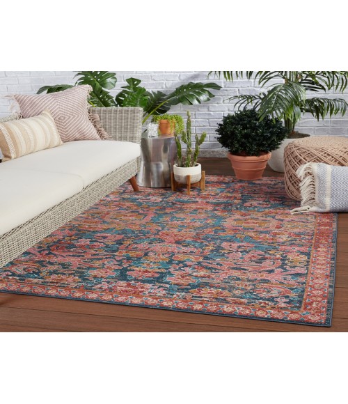 Swoon Area Rug Vibe by Jaipur Living Maven Indoor/ Outdoor Oriental Pink/ Blue Area Rug (8'X10')