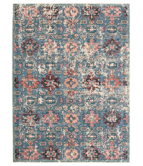 Swoon Area Rug Vibe by Jaipur Living Farella Indoor/ Outdoor Oriental Blue/ Pink Area Rug (5'X7'3")