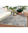 Swoon Area Rug Vibe by Jaipur Living Farella Indoor/ Outdoor Oriental Blue/ Pink Area Rug (5'X7'3")