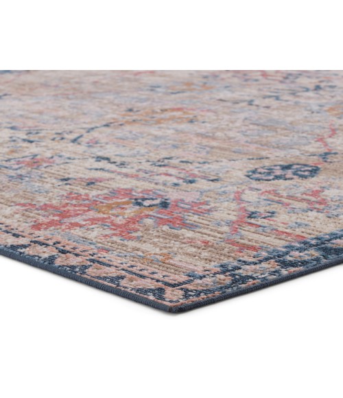 Vibe by Jaipur Living Elva Indoor/ Outdoor Oriental Tan/ Blue Area Rug (5'X7'3")
