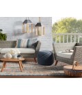 Vibe by Jaipur Living Elva Indoor/ Outdoor Oriental Tan/ Blue Area Rug (5'X7'3")