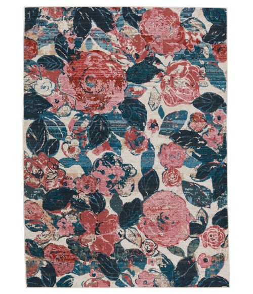 SWO13 Illiana Rug Vibe By Jaipur Living Illiana Indoor/ Outdoor Floral Pink/ Blue Area Rug 8'X10'