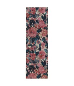 Vibe by Jaipur Living Swoon Illiana SWO13 Pink - Blue 2 ft. 6 in. X 8 ft. Rectangle Rug