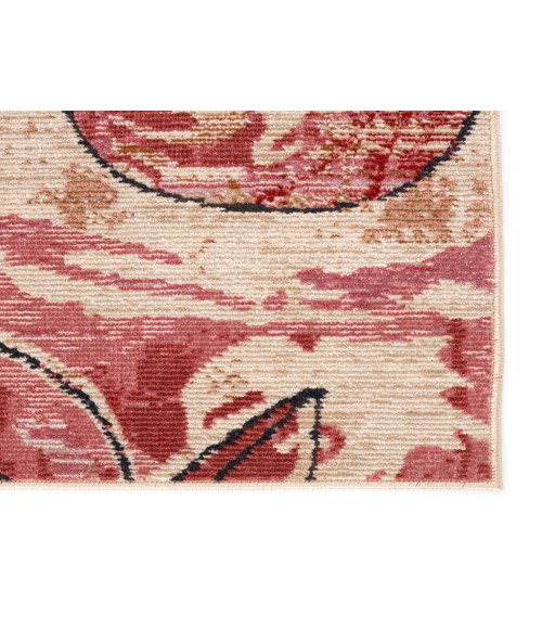 SWO14 Hermione Rug Vibe By Jaipur Living Hermione Indoor/ Outdoor Floral Pink/ Beige Area Rug 2'6"X4'