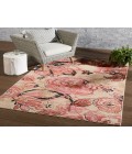 SWO14 Hermione Rug Vibe By Jaipur Living Hermione Indoor/ Outdoor Floral Pink/ Beige Area Rug 2'6"X4'