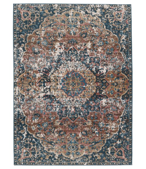 Vibe By Jaipur Living Akela Indoor/ Outdoor Medallion Dark Blue/ Multicolor Area Rug 9'6"X12'7"