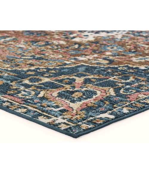 Vibe By Jaipur Living Akela Indoor/ Outdoor Medallion Dark Blue/ Multicolor Area Rug 9'6"X12'7"
