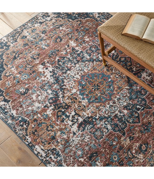 Vibe By Jaipur Living Akela Indoor/ Outdoor Medallion Dark Blue/ Multicolor Area Rug 9'6"X12'7"