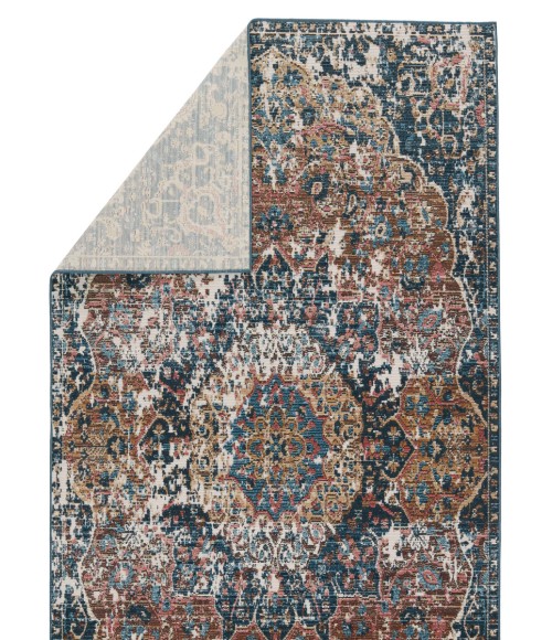 Vibe By Jaipur Living Akela Indoor/ Outdoor Medallion Dark Blue/ Multicolor Area Rug 9'6"X12'7"