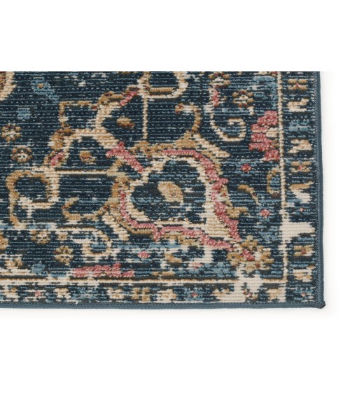 Vibe By Jaipur Living Akela Indoor/ Outdoor Medallion Dark Blue/ Multicolor Area Rug 9'6"X12'7"