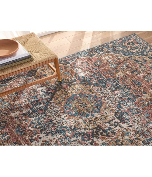 Vibe By Jaipur Living Akela Indoor/ Outdoor Medallion Dark Blue/ Multicolor Area Rug 9'6"X12'7"