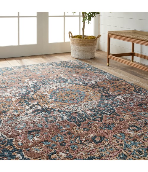 Vibe By Jaipur Living Akela Indoor/ Outdoor Medallion Dark Blue/ Multicolor Area Rug 9'6"X12'7"