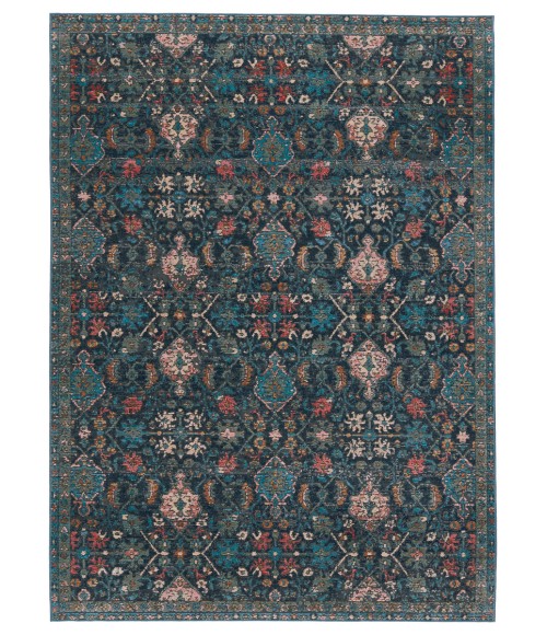 SWO16 Lisana Rug Vibe By Jaipur Living Lisana Indoor/ Outdoor Trellis Dark Blue/ Multicolor Area Rug 5'X7'3"