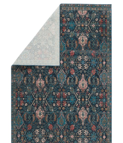 SWO16 Lisana Rug Vibe By Jaipur Living Lisana Indoor/ Outdoor Trellis Dark Blue/ Multicolor Area Rug 5'X7'3"