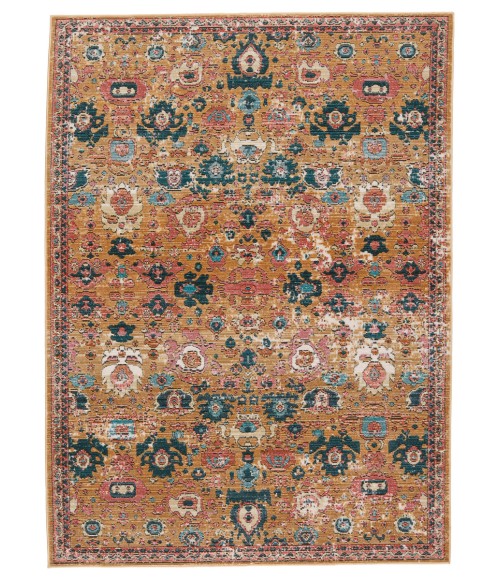 SWO17 Azura Rug Vibe By Jaipur Living Azura Indoor/ Outdoor Medallion Pink/ Gold Area Rug 2'6"X4'