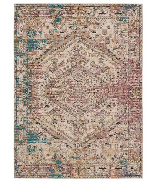 SWO19 Armeria Rug Vibe by Jaipur Living Armeria Indoor/Outdoor Medallion Multicolor/ Ivory Area Rug 4'X5'7"