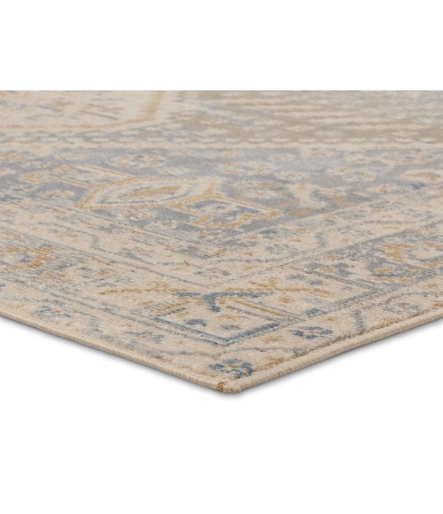 Vibe by Jaipur Living Rush Indoor/Outdoor Medallion Light Gray/ Blue Area Rug 9'6"X12'7"