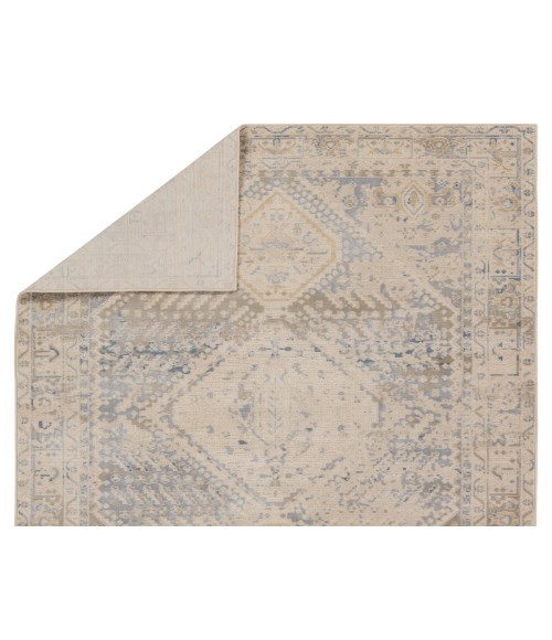 Vibe by Jaipur Living Rush Indoor/Outdoor Medallion Light Gray/ Blue Area Rug 9'6"X12'7"