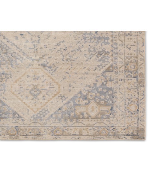 Vibe by Jaipur Living Rush Indoor/Outdoor Medallion Light Gray/ Blue Area Rug 9'6"X12'7"