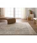 Vibe by Jaipur Living Rush Indoor/Outdoor Medallion Light Gray/ Blue Area Rug 9'6"X12'7"