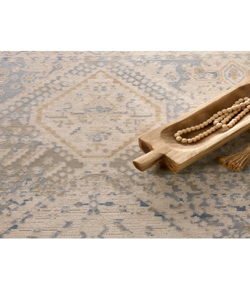 Vibe by Jaipur Living Rush Indoor/Outdoor Medallion Light Gray/ Blue Area Rug 9'6"X12'7"