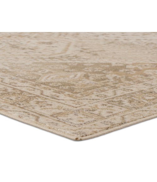 Vibe by Jaipur Living Rush Indoor/Outdoor Medallion Beige/ Tan Area Rug 9'6"X12'7"
