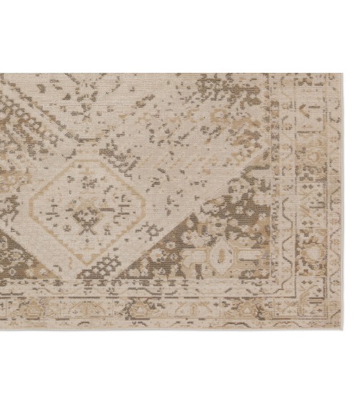 Vibe by Jaipur Living Rush Indoor/Outdoor Medallion Beige/ Tan Area Rug 9'6"X12'7"