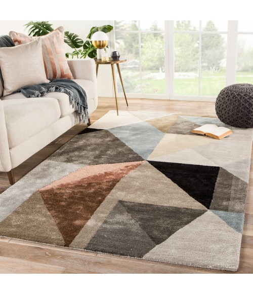 Syntax Area Rug Jaipur Living Scalene Handmade Geometric Gray/ Blue Area Rug (9'X13')