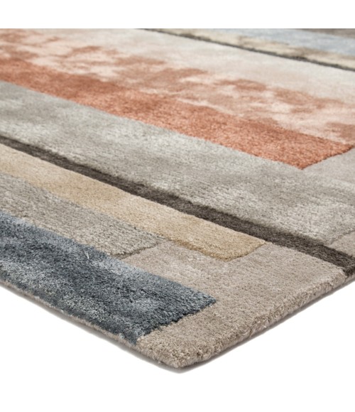 Jaipur Living Parallel Handmade Geometric Gray/ Pink Area Rug (2'X3')