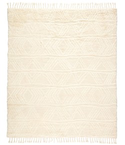 Jaipur Living Akka Hand-Knotted Solid Cream Tal07 Area Rug 8 ft. X 11 ft. Rectangle