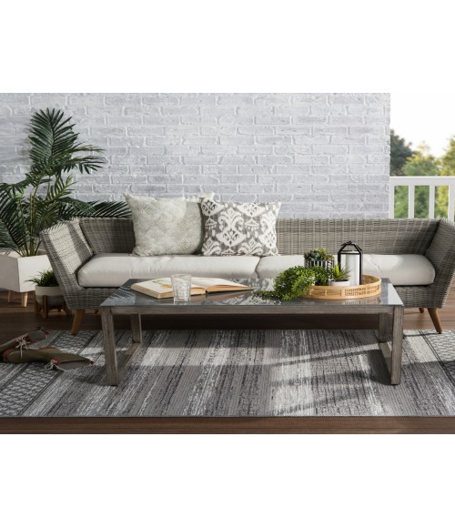 Tikal Area Rug Jaipur Living Cote Indoor/ Outdoor Trellis Gray/ Light Gray Area Rug (2'X3'7")