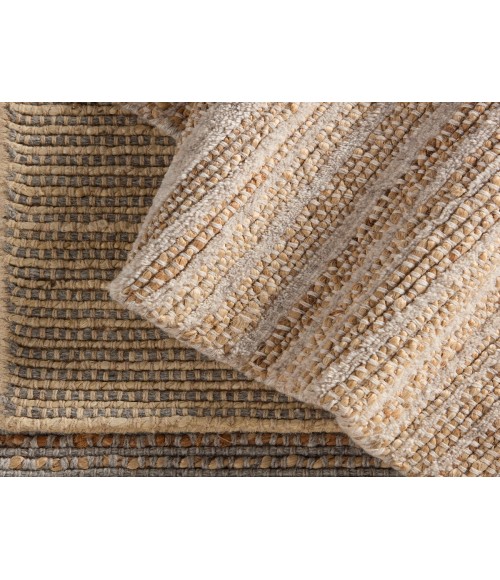 Jaipur Living Abdar Handmade Striped Tan/ Gray Area Rug 8'X10'