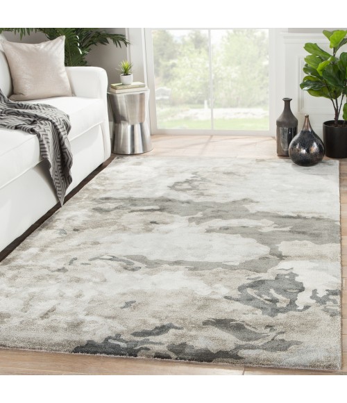 Jaipur Living Glacier Handmade Abstract Gray/ Silver Area Rug 12'X18'