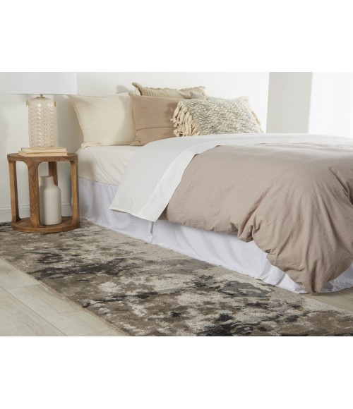 Jaipur Living Glacier Handmade Abstract Gray/ Silver Runner Rug 2'6"X10'