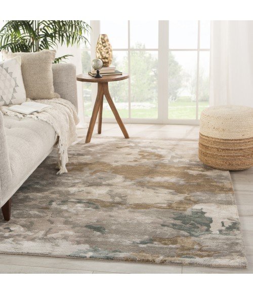 Jaipur Living Glacier Handmade Abstract Light Gray/ Taupe Area Rug (9'X12')