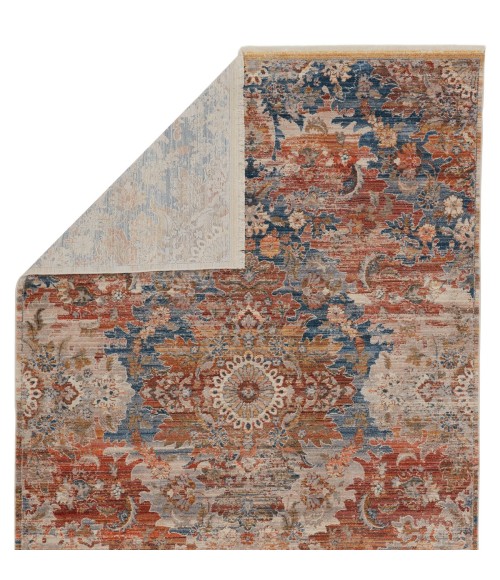 Terra Area Rug Vibe by Jaipur Living Jemsa Medallion Blue/ Orange Area Rug (8'X10')