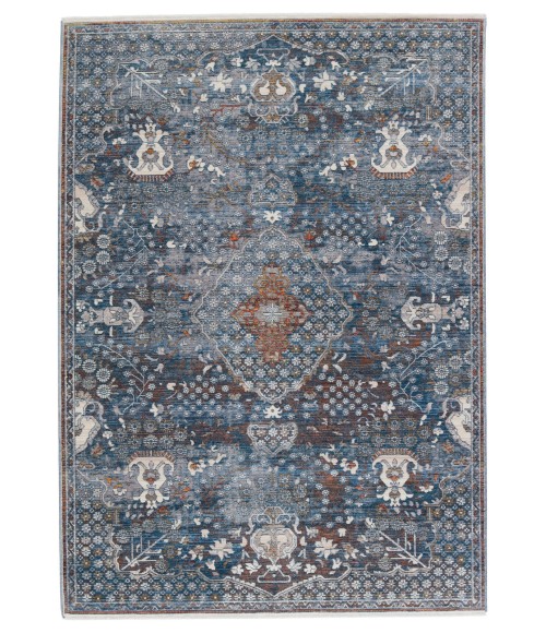 Vibe by Jaipur Living Harkin Medallion Blue/ Gray Area Rug (9'3"X13'3")