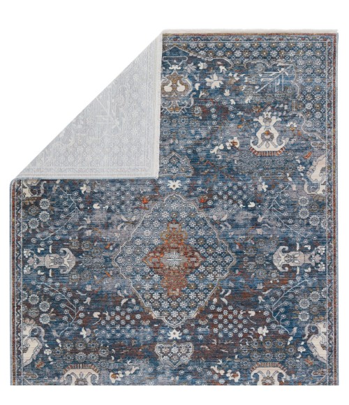 Vibe by Jaipur Living Harkin Medallion Blue/ Gray Area Rug (9'3"X13'3")