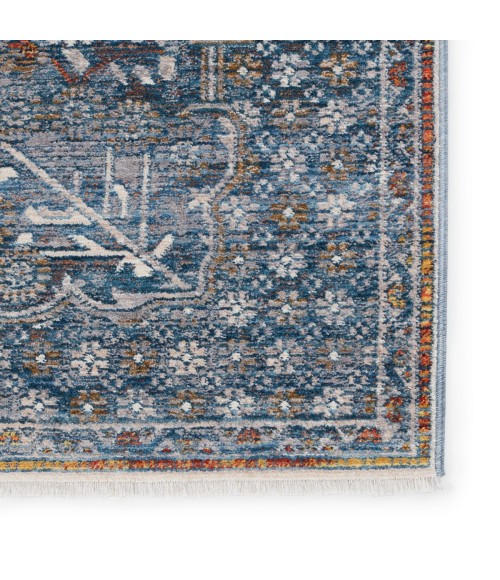 Vibe by Jaipur Living Harkin Medallion Blue/ Gray Area Rug (9'3"X13'3")