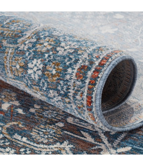 Vibe by Jaipur Living Harkin Medallion Blue/ Gray Area Rug (9'3"X13'3")