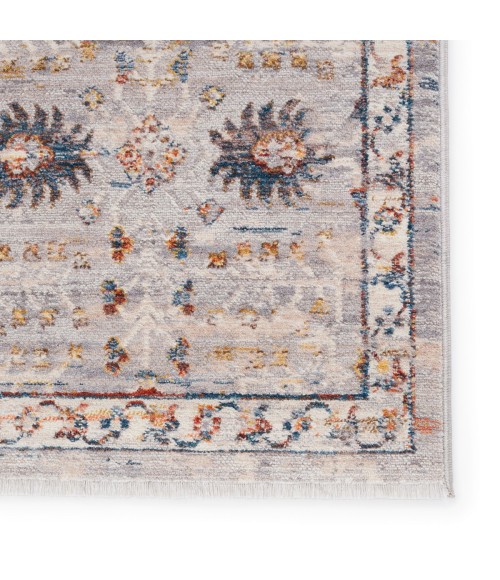 Vibe by Jaipur Living Katalia Trellis Gray/ Rust Area Rug (9'3"X13'3")