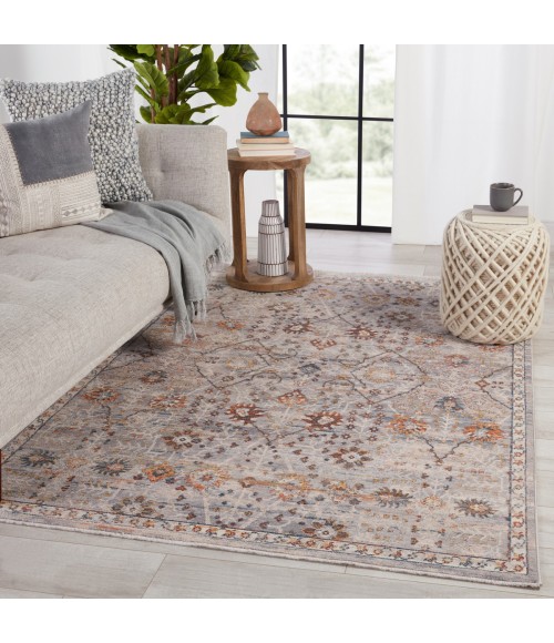 Vibe by Jaipur Living Katalia Trellis Gray/ Rust Area Rug (9'3"X13'3")