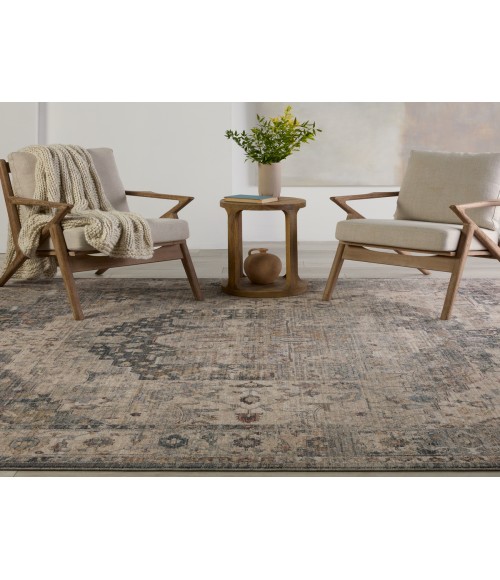 Vibe by Jaipur Living Starling Medallion Tan/ Slate Area Rug 9'3"X13'7"