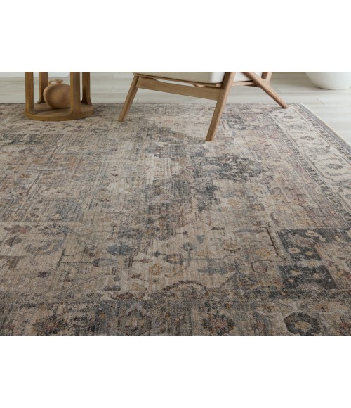 Vibe by Jaipur Living Starling Medallion Tan/ Slate Area Rug 9'3"X13'7"