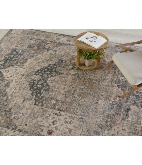 Vibe by Jaipur Living Starling Medallion Tan/ Slate Area Rug 9'3"X13'7"